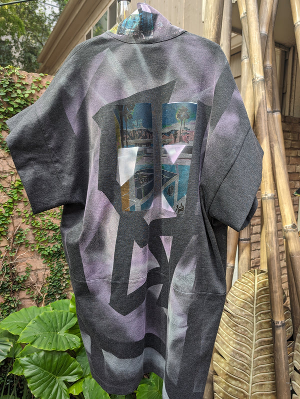 "Quiet Distortion" by Emilie Duval - Kimono Zulu Reimagined Vintage Kimono Artist Collaboration